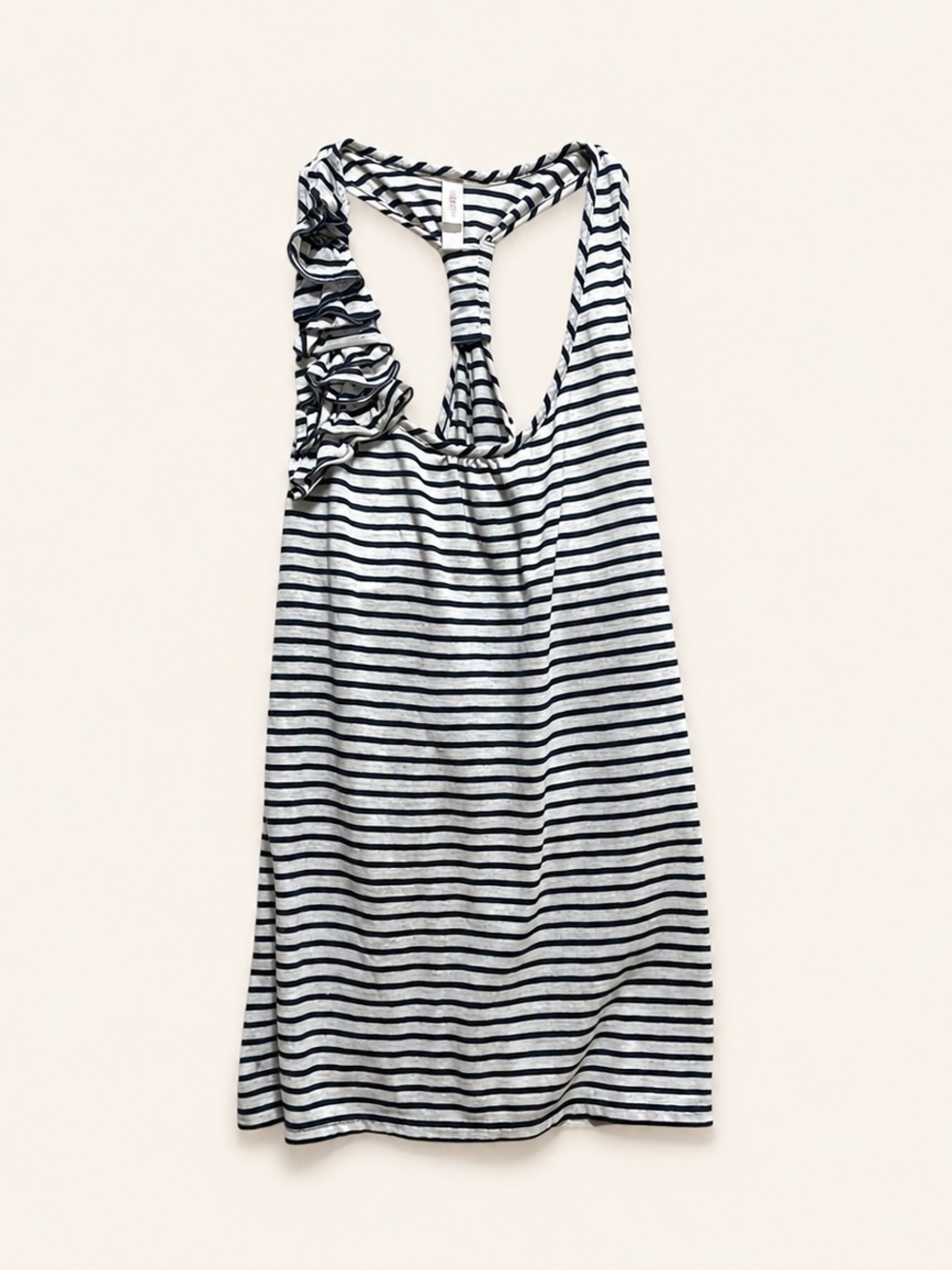 Striped Racerback Top with Ruffle Detail - Picture 10 of 10